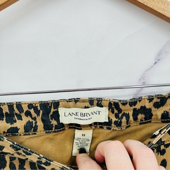 G020 Lane Bryant High Rise Cheetah Print Skinny Jeans - Picture 2 of 3